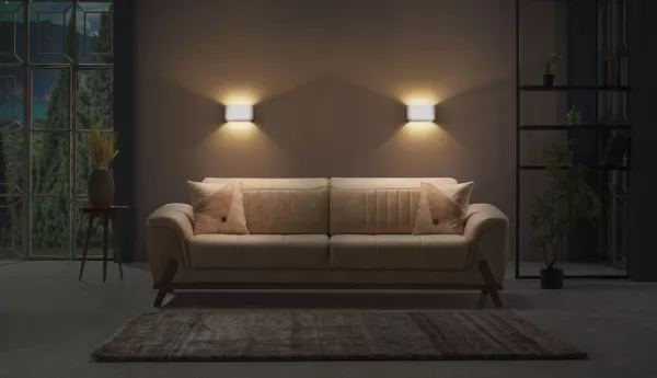 LEDVANCE - LDV Applique Plaster ROUTES 250mm � culot E27 blanche - lampe non incluse (4058075841222)
