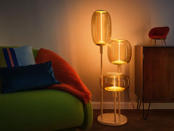 LEDVANCE - LDV Decor Stick Floor Trio E27 beige - luminaire sur pied sans lampes LEDVANCE (4058075833111)
