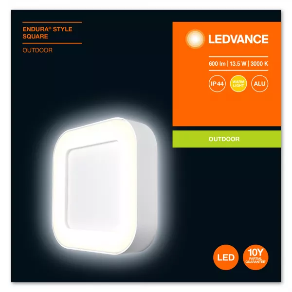 LEDVANCE - LDV ENDURA STYLE CARRE HUBLOT 13W/3000K 600lm IP44 BLANC LEDVANCE (4058075205277)