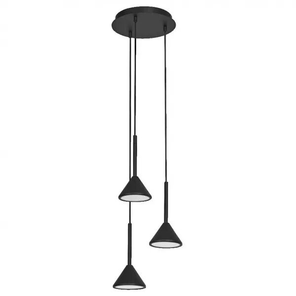 LEDVANCE - LDV FUJI Pendant Trio 13W/3000K 500lm - Suspension noire blanc chaud (4058075841840)