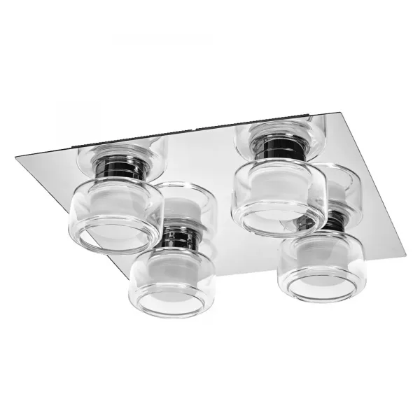 LEDVANCE - LDV ORBIS FLAME Quattro Chrome 22W 1400lm Click CCT IP44 Plafonnier SdB LEDVANCE (4099854276255)