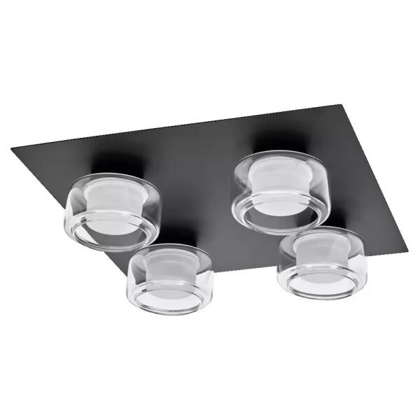 LEDVANCE - LDV ORBIS FLAME Quattro Noir 22W 1400lm Click CCT IP44 Plafonnier SdB LEDVANCE (4099854275999)