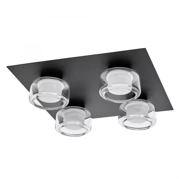 LEDVANCE - LDV ORBIS FLAME Quattro Noir 22W 1400lm Click CCT IP44 Plafonnier SdB LEDVANCE (4099854275999)