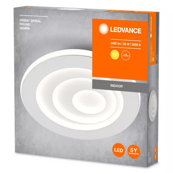 LEDVANCE - LDV ORBIS SPIRAL Rond �365mm 38W 1900lm 3000K  Blanc Plafonnier d�co LEDVANCE (4099854093357)
