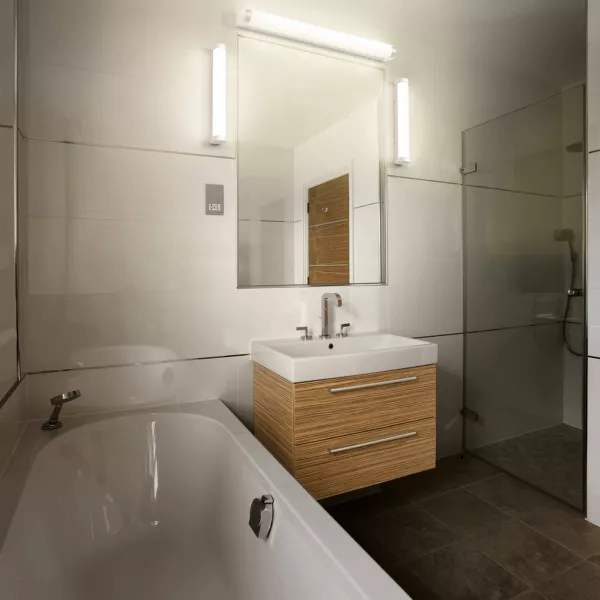 LEDVANCE - LDV ORBIS Tube Frosted 600 12W 1200lm Click CCT DIM IP44 Blanc Applique LEDVANCE (4099854279492)