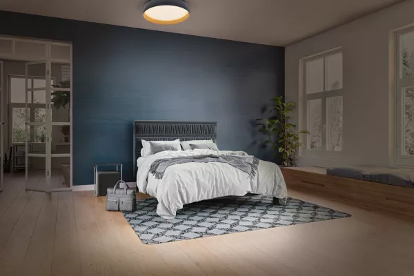 LEDVANCE - LDV Plafonnier LIVIA � 520 36W/3000K 2 000lm ClickDim gris et bois LEDVANCE (4099854284120)