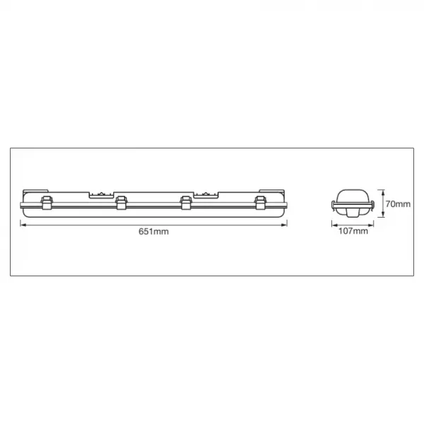 LEDVANCE - LDV SubMARINE LED 600 2x8W/4000K 1400lm IP65 Etanche 2xTubes LED LEDVANCE (4058075303980)