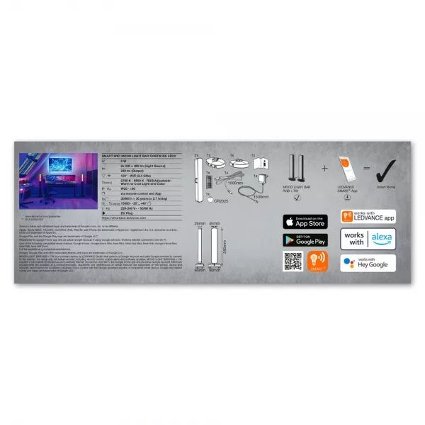 LEDVANCE - LDV WF MOOD LIGHT BAR RGBTW BK (4099854014079)