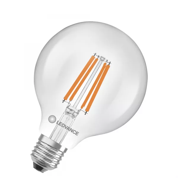 LEDVANCE - LED CLASSIC LEDVANCE SUP GLB 60 D95 Verre claire �nergie A E27 3,8 W 827 806lm (4099854236990)