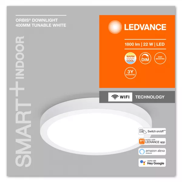 LEDVANCE - LEDVANCE Smart+ WF ORBIS DL SF RD400 TW WT (4058075572935)