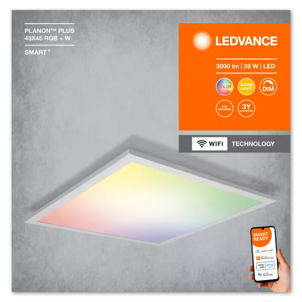 LEDVANCE - LEDVANCE Smart+ WF PLANON PLUS 45X45 RGBW (4058075525221)