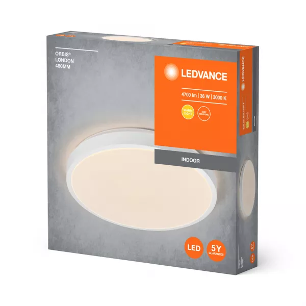 LEDVANCE - ORBIS LONDON PLAFONNIER 480mm 36W CHAUD Blanc (4058075829220)