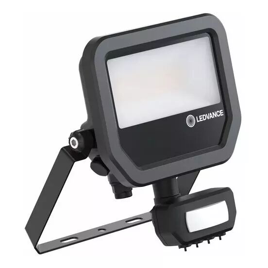 LEDVANCE - Projecteur FL20 PIR 11/17W 830 1465/2200lm Sym100 IP65 Noir MultiLumenNatureloop (4099854309489)