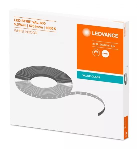 LEDVANCE - RUBAN LED VALUE 600lm/m 4000K IRC80 Rouleau de 5 m�tres (4058075296930)