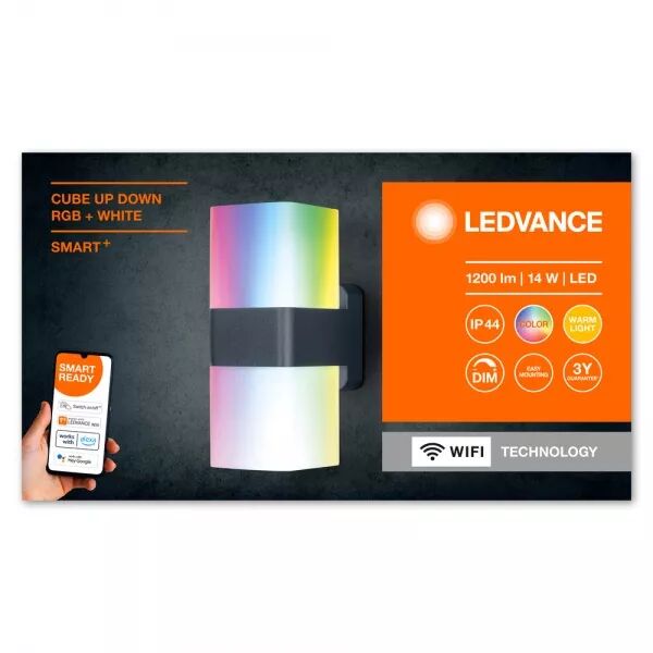 LEDVANCE - SMART WIFI CUBE WALL UPDOWN RGBW GR  LDV (4058075478077)