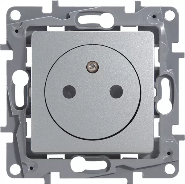 legrand-2p+t fb ba affleurante argent (096676)