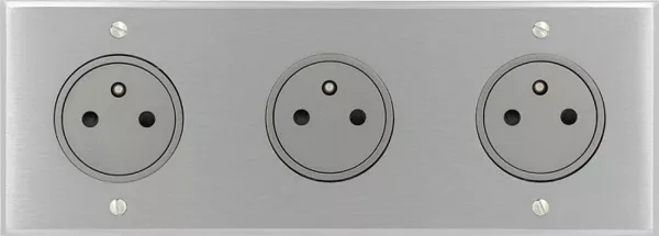legrand-3 prises 2p+t surface 16a 250v - m�moire acier bross� art d\'arnould (67133)