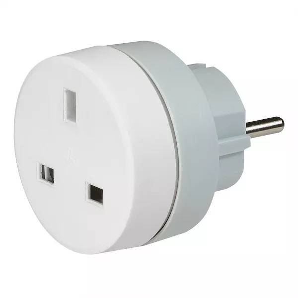 legrand-adaptateur 2p+t - 16a - standard britannique pour socle fran�ais (050383)