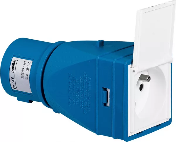 legrand-adaptateur industriel et domestique 2p+t avec volet livr� mont� (052103)