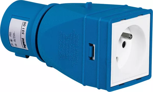 legrand-adaptateur industriel et domestique 2p+t livr� mont� (052100)