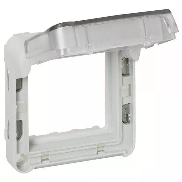 legrand-adaptateur opaque plexo composable ip55 pour mosaic 2 modules - gris et blanc (069580)