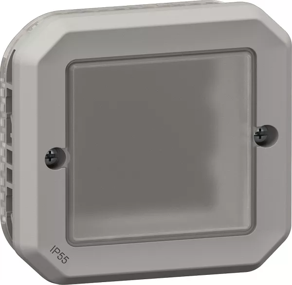 legrand-adaptateur plexo avec membrane souple pour mosaic - composable gris (069587l)
