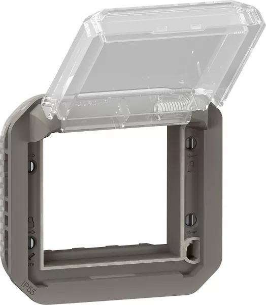 legrand-adaptateur plexo pour mosaic 2 modules � volet transparent - anthracite (070059)