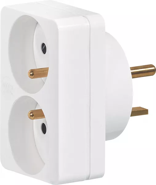 legrand-adaptateur pour branchement de 2 fiches 2p+t 16a sur une prise 20a (090038)