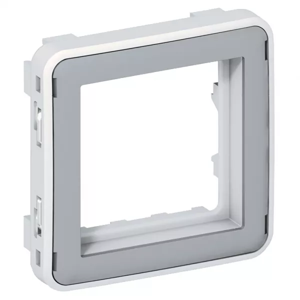 legrand-adaptateur sans volet plexo composable pour fonction mosaic 2 modules gris/blanc (069582)