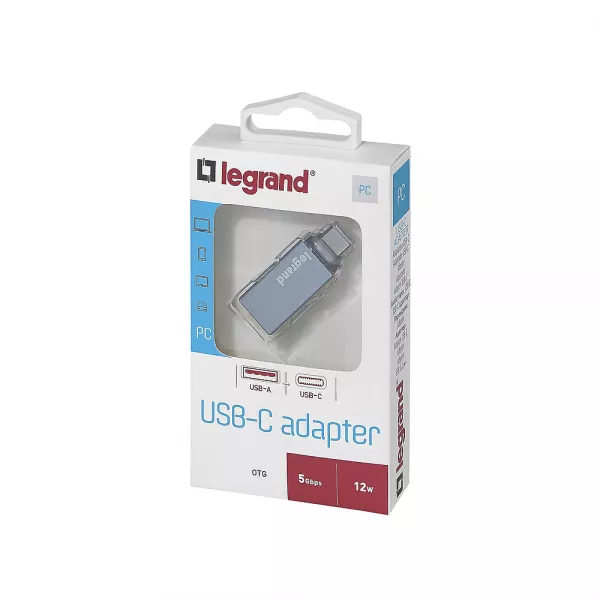 legrand-adaptateur usb type-a vers usb type-c,2400ma (050692)