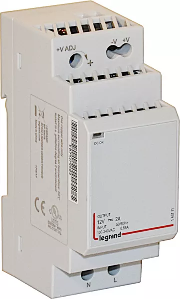 legrand-alimentation � d�coupage mono - alim 100-240 v~ - 12 v= / 24 w / 2 a (146711)