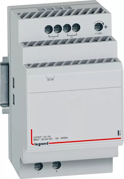 legrand-alimentation � d�coupage mono - alim 100-240 v~ - 12 v= / 54 w / 4,5 a (146712)