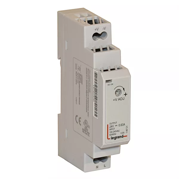 legrand-alimentation � d�coupage mono - alim 100-240 v~ - 24 v= / 15 w / 0,63a (146721)