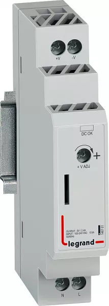 legrand-alimentation � d�coupage mono - alim 100-240 v~ - 5 v= / 12 w / 2.4 a (146701)