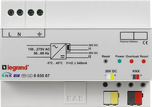 legrand-alimentation modulaire - pour ligne bus knx - 640ma (003507)