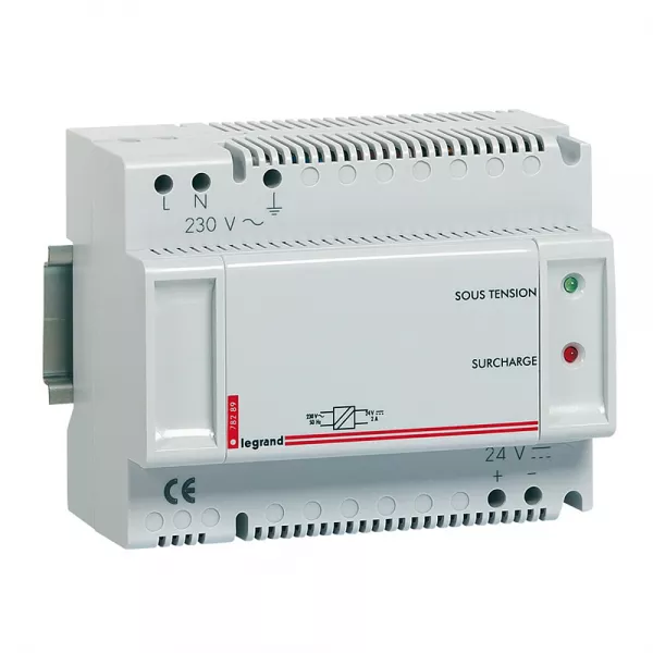 legrand-alimentation modulaire 24v 2a 48w pour afficheur r�f�rence 076660 - 8 modules (078289)