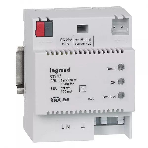 legrand-alimentation modulaire pour ligne bus knx 320ma - 4 modules (003512)