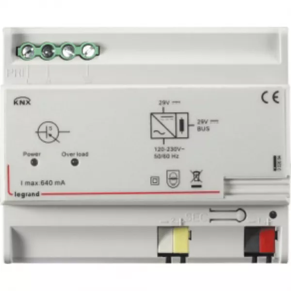 legrand-alimentation modulaire pour ligne bus knx 640ma - 6 modules (002694)