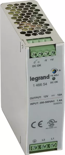 legrand-alimentation stabilis�e � d�coupage mono/bi - 120-480 w - sortie 12 v= - 120 w (146654)