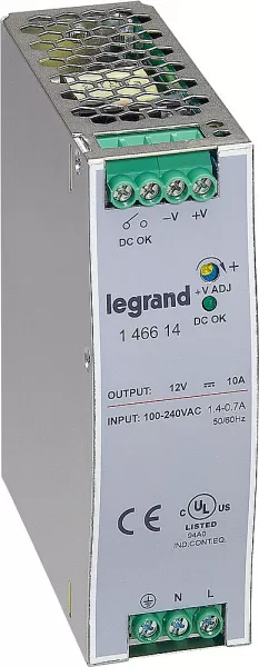legrand-alimentation stabilis�e � d�coupage monophas�e 100-240v~/sortie 12v= - 120w (146614)
