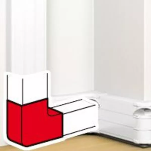 legrand-angle plat 90� pour goulotte � clippage direct mosaic 50x180mm - blanc (075646)