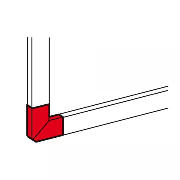 legrand-angle plat 90� pour goulottes dlp monobloc 35x80mm ou 50x80mm - blanc (010767)