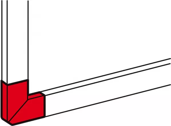 legrand-angle plat 90� pour goulottes dlp monobloc 50x105mm - blanc (010786)