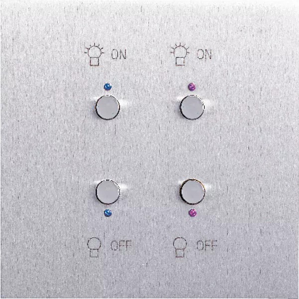 legrand-art d\'arnould univers epure commande double lumi�re myhome_up - acier bross� (67482)