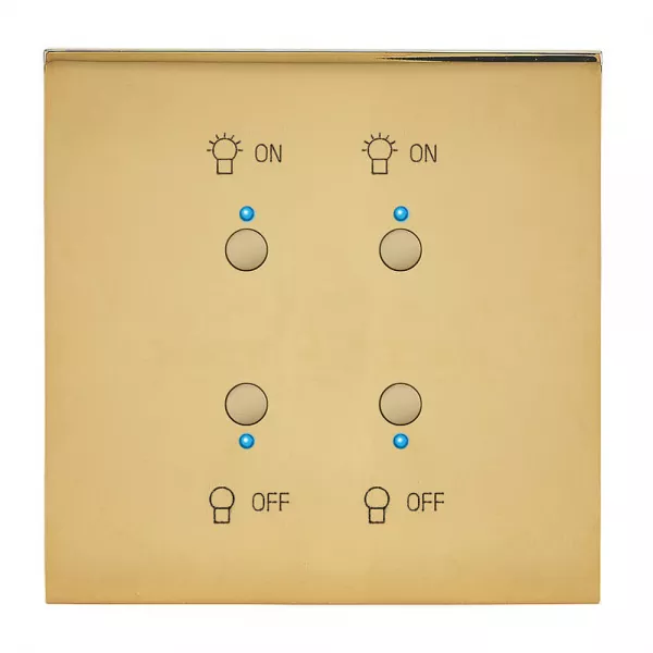 legrand-art d\'arnould univers epure interrupteur double lumi�re myhome_up - or miroir (67782)