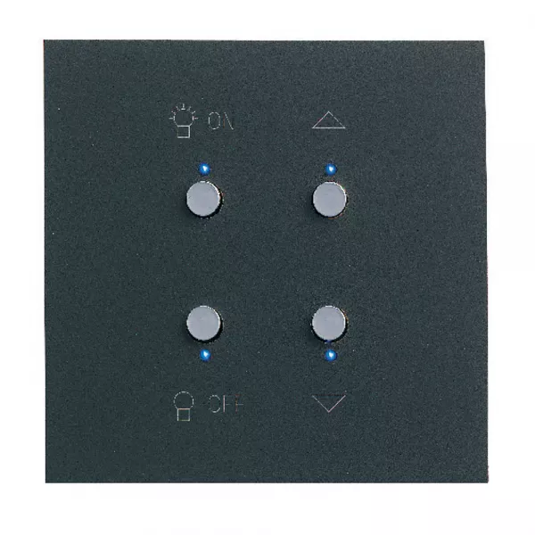 legrand-art d\'arnould univers epure interrupteur lumi�re et volets myhome_up - noir mat (67883)