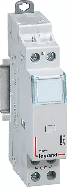 legrand-auxiliaire commande centralis�e g�n�rale pour groupe t�l�rupteurs 230v~ - 1 mod (412436)
