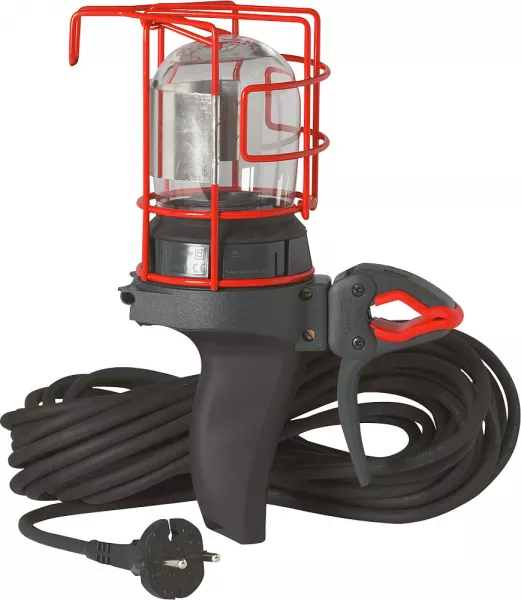 legrand-baladeuse chantier 230v - 75 w incandescent - fiche 2p -avec pince -cordon 10 m (062211)