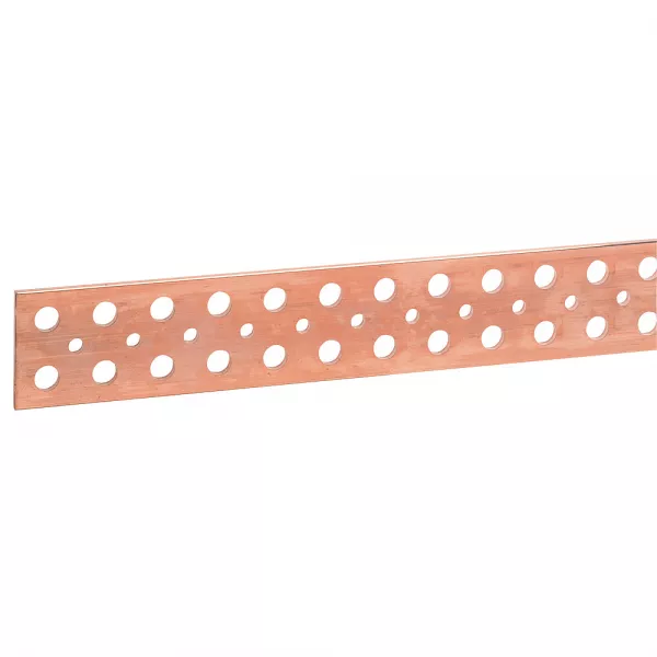 legrand-barre cuivre plate rigide - 50x5mm - 700/630a admissibles - l. 1750mm (037440)