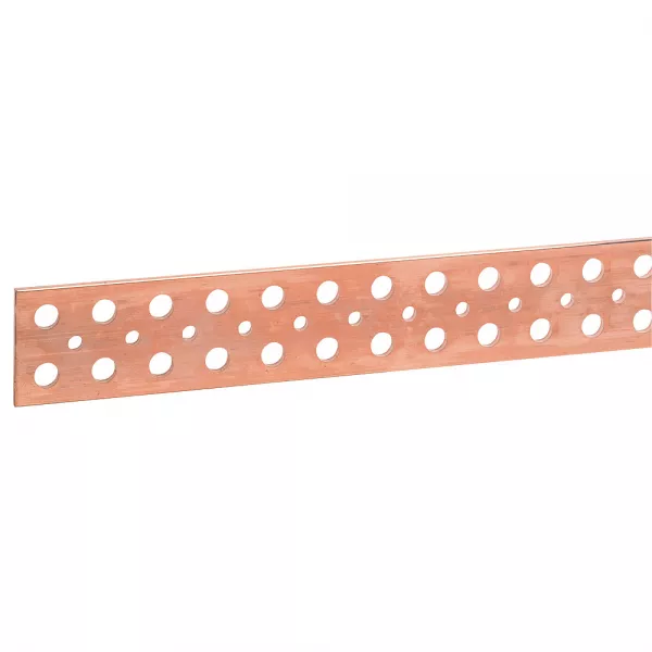 legrand-barre cuivre plate rigide - 63x5mm - 800/700a admissibles - l. 1750mm (037441)